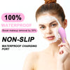Facial Cleansing Brush, Ultrasonic Silicone Face Cleanser, 4 Function Modes, Rotating Magnetic Beads, Waterproof Rechargeable Portable Facial Brush